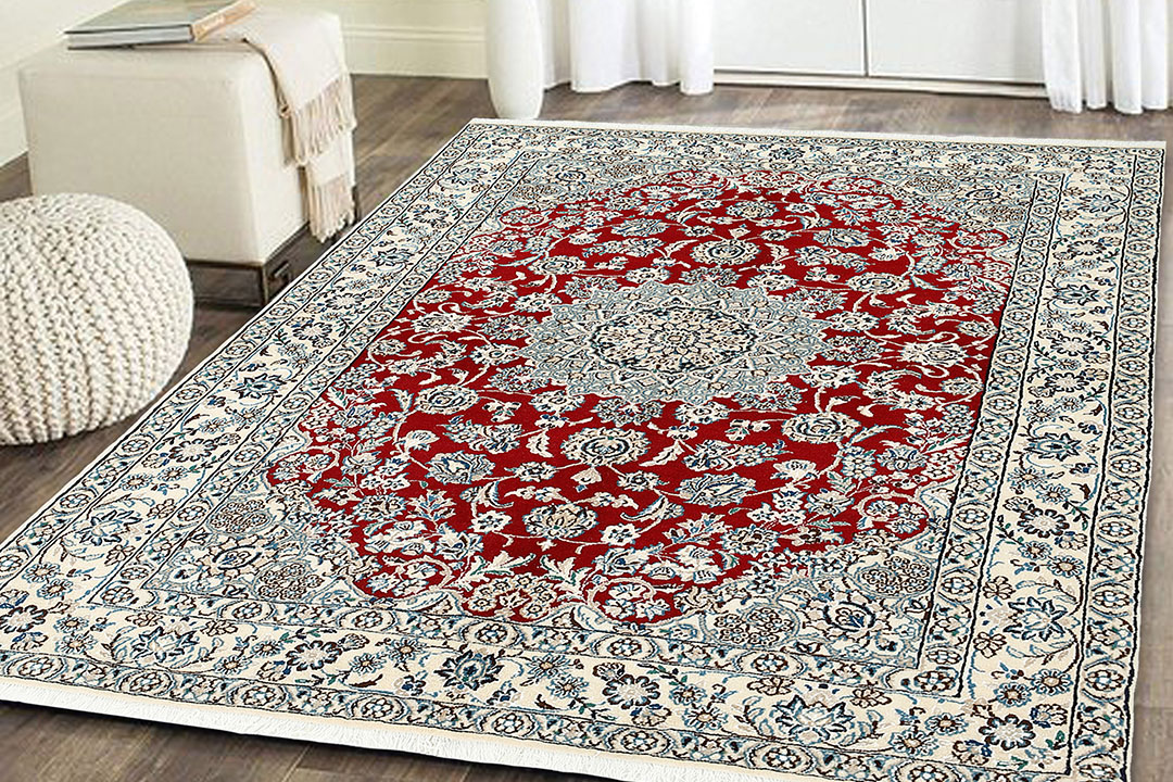 فرش دستبافت با رنگ قرمز