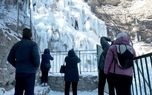 عکس جالب از آبشار یخ زده در کریمه
