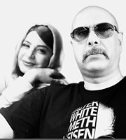 سلفی سیاه و سفید محمد بحرانی با سیما تیرانداز